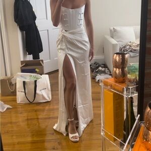 WORN ONCE Sau Lee Jacquard Julia Gown